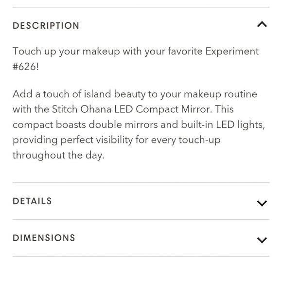 Impressions X Stitch Ohana LED Compact Mirror - Picture 8 of 10